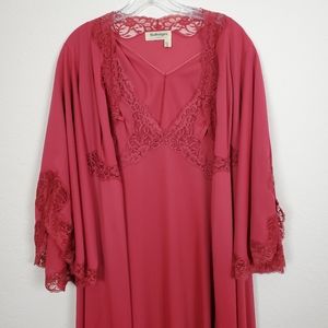 Vintage Rare Selfridges Lace Peignoir Chemise Set